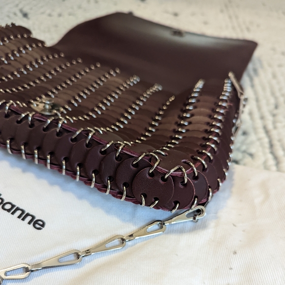 🌟Paco Rabanne Burgandy Chain Bag - Picture 9 of 14